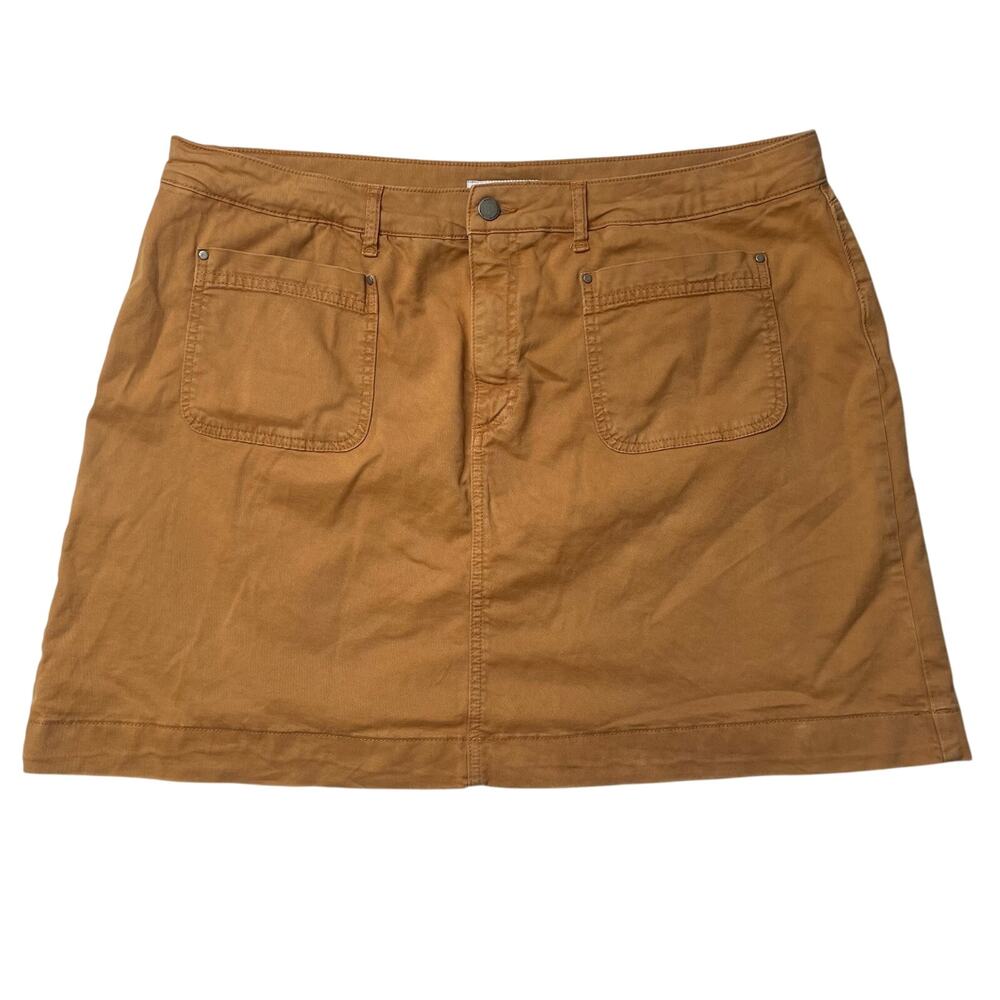 Boden Tan Brown Mini Skirt Size 20/22 Women's Cotton